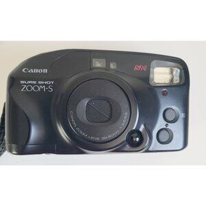 Canon Sure Shot Zoom-S 35mm Film Camera 38-60mm Lens Auto Focus Black Vintage